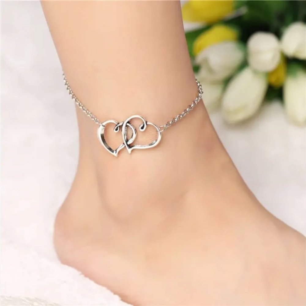 Summer Fashion, Peach Heart, Double Love, Anklet, Anklet/Bracelet